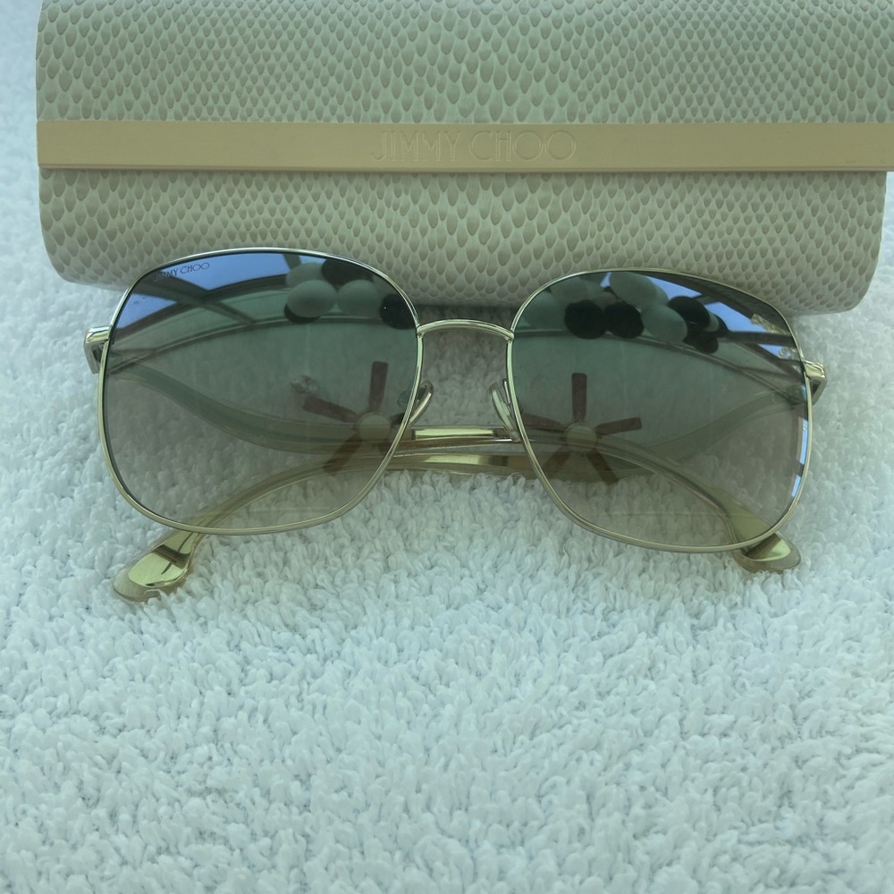 Jimmy Choo Gold Sunglasses NWOT